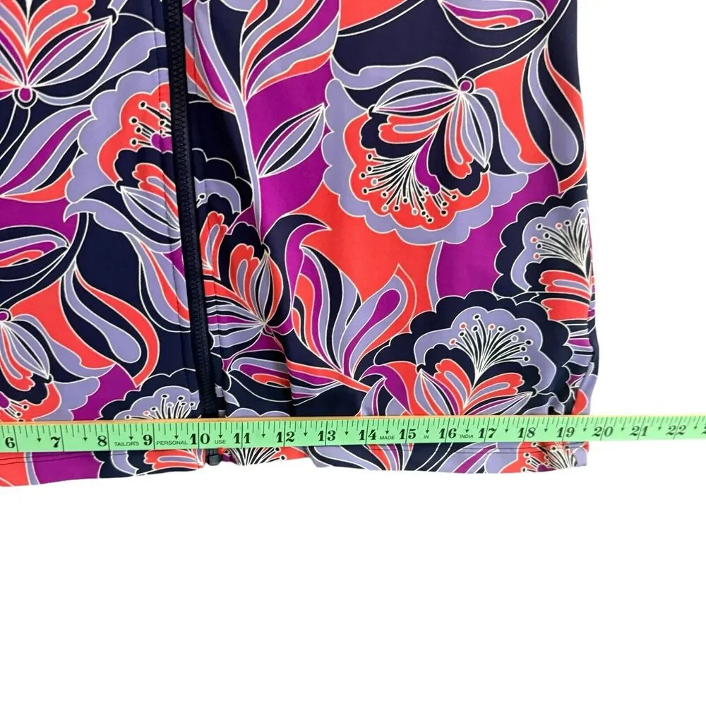 Lands End Women Hoodie Jacket Colorful Abstract Full Zip sz/ S - Picture 8 of 14